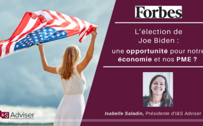 Voir l’élection de Joe Biden comme une opportunité pour notre économie et nos PME