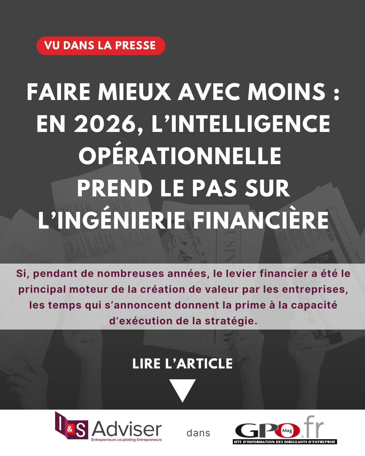 Intelligence opérationnelle 2026 : faire mieux avec moins, au-delà de l’ingénierie financière