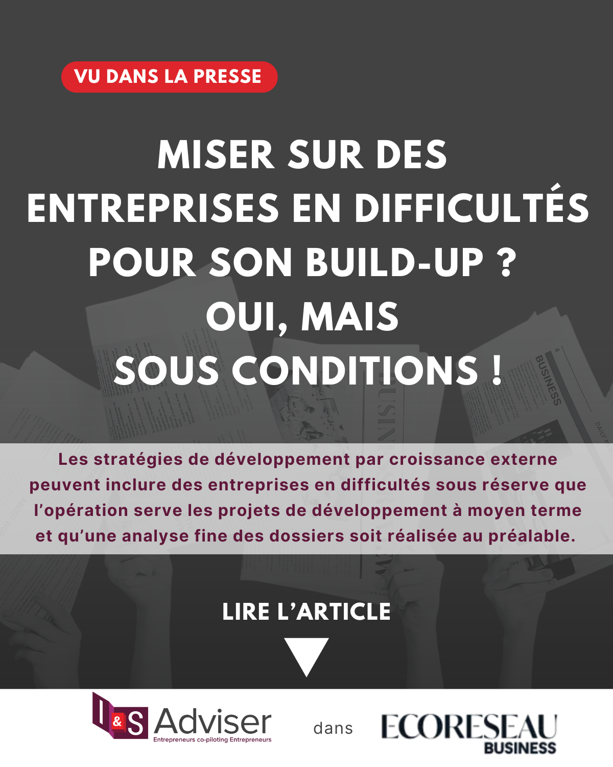 Build-up : intégrer des entreprises en difficulté, une stratégie efficace sous conditions