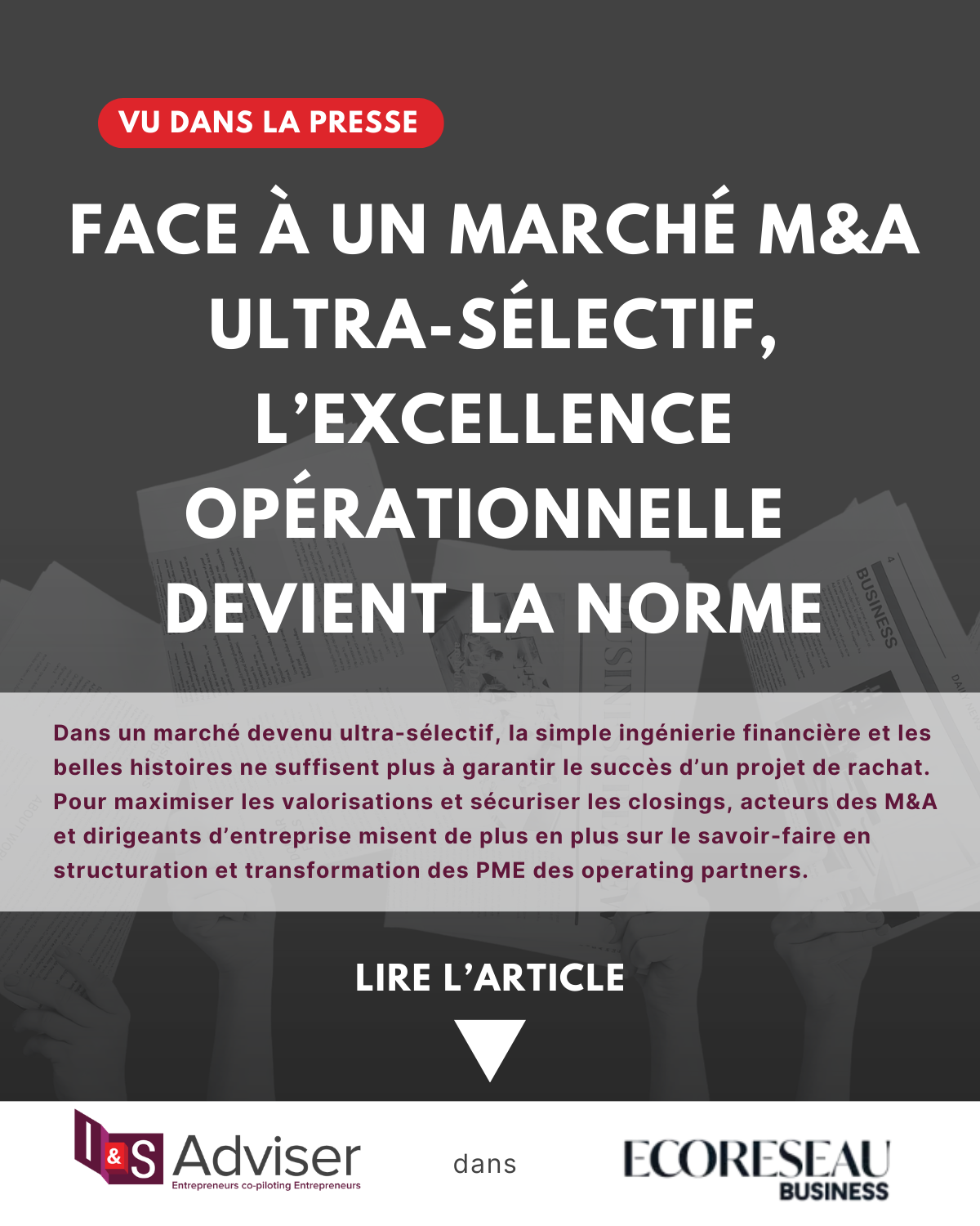 M&A : dans un marché ultra-sélectif, l’excellence opérationnelle devient la norme